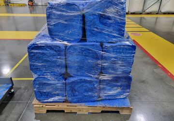 EPE blokke komprimeret med en RUNI komprimator